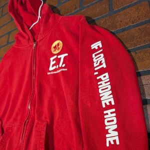 E.T. Extra-Terrestrial Full Zip Hoodie Boys L - If Lost, Phone Home‎